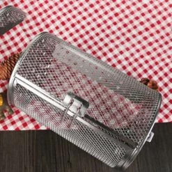 Electric Oven Universal Fitting Kitchen Nuts/Peanuts/Chestnuts Baking Stainless Steel Rotation Roast Cage 2314cm 9 Electric Oven Universal Fitting Kitchen Nuts/Peanuts/Chestnuts Baking Stainless Steel Rotation Roast Cage 2314cm -Kitchen Appliance Store 88294595 4