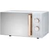 Diamond White And Rose Gold Effect Microwave Capacity 20L Mirror Finish Door -Kitchen Appliance Store 89367544 1