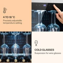 Klarstein Vinamour 46 Uno Wine Refrigerator 1 Zone 155 L/46 Fl. 4-18 °C Stainless Steel -Kitchen Appliance Store 90516364 3