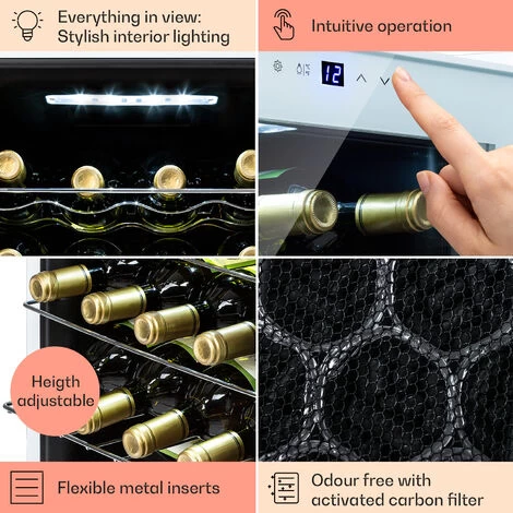 Klarstein Shiraz 16 Quartz Wine Fridge 42l Touch Control Panel 160 W 5-18 °C 7 Klarstein Shiraz 16 Quartz Wine Fridge 42l Touch Control Panel 160 W 5-18 °C - Image 5