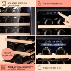 Klarstein Vinovilla 29 Built-In Wine Fridge 81 L / 29 Bottles 1 Zone Glass Door Stainless Steel -Kitchen Appliance Store 92526667 5