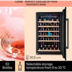 Klarstein Vinsider 52 Built-In Uno Built-In Wine Fridge 52 Bottles 137 Ltr Stainless Steel -Kitchen Appliance Store 93285437 3