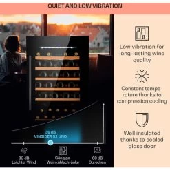 Klarstein Vinsider 52 Built-In Uno Built-In Wine Fridge 52 Bottles 137 Ltr Stainless Steel -Kitchen Appliance Store 93285437 4