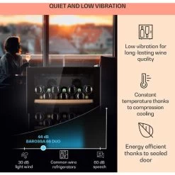 Klarstein Barossa 79 Duo Wine Fridge 79 Bottles 204 Litres 2 Zones -Kitchen Appliance Store 93314361 4