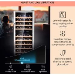 Klarstein Vinamour 73 Duo Wine Fridge 2 Zones 192 L / 73 Bottles 5-18°C Touch -Kitchen Appliance Store 94381220 4