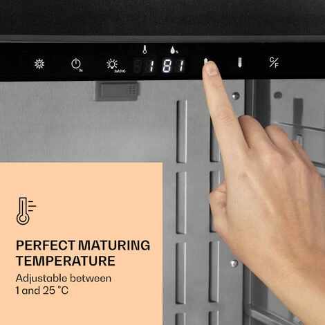 Klarstein Steakhouse Pro 98 Onyx Meat Aging Cabinet 1 Zone 98 L 1-25°C Touch Panorama 6 Klarstein Steakhouse Pro 98 Onyx Meat Aging Cabinet 1 Zone 98 L 1-25°C Touch Panorama - Image 4