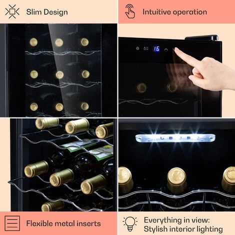 Klarstein Barolo 15 Uno Wine Fridge 48 Ltr 15 Bottles 11-18°C SingleZone 7 Klarstein Barolo 15 Uno Wine Fridge 48 Ltr 15 Bottles 11-18°C SingleZone - Image 5
