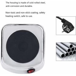 Portable Electric Stove,Coffee Heater,500W Electric Burner Easy To Clean,Electric Mini Stove -Kitchen Appliance Store 95534348 4