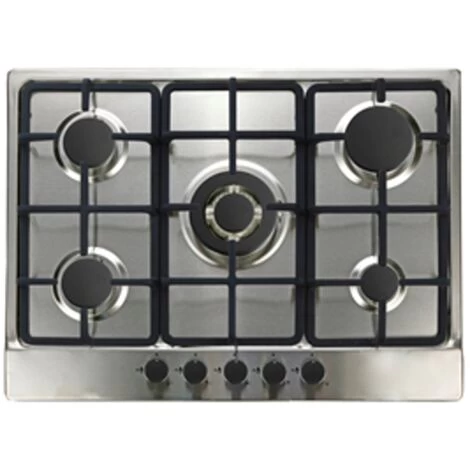 70cm Built In LPG 5 Burner Gas Hob In Stainless Steel - DOMAPP70CPSSLPG 3 70cm Built In LPG 5 Burner Gas Hob In Stainless Steel - DOMAPP70CPSSLPG