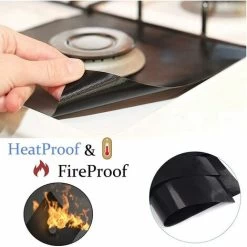 4Pcs Gas Hob Protector Teflon Silver Hob Gas Protector Gas Stove Protector Gas Stove Gas Burner Protector Anti-Corrosion Non-Stick (Black 2727cm) 10 4Pcs Gas Hob Protector Teflon Silver Hob Gas Protector Gas Stove Protector Gas Stove Gas Burner Protector Anti-Corrosion Non-Stick (Black 2727cm) -Kitchen Appliance Store 96487018 4