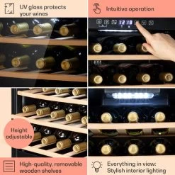 Klarstein Barossa 29 Duo Wine Refrigerator 29 Bottles 80 Litres 2 Zones Push-button Control 11 Klarstein Barossa 29 Duo Wine Refrigerator 29 Bottles 80 Litres 2 Zones Push-button Control -Kitchen Appliance Store 96529626 5