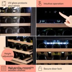 Klarstein Barossa 50 Uno Wine Refrigerator 1 Zone 120 Litres / 50 Bottles Touch Display -Kitchen Appliance Store 96685167 5