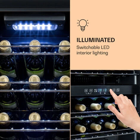 Klarstein Klarstein Shiraz 29 Duo Wine Fridge 2 Zones 80L/29 Bottles 5-22°C Touch Black 7 Klarstein Klarstein Shiraz 29 Duo Wine Fridge 2 Zones 80L/29 Bottles 5-22°C Touch Black - Image 5