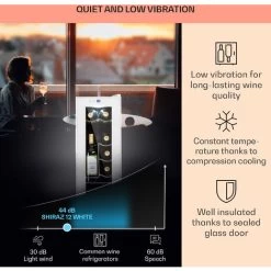 Klarstein Shiraz 12 Slim Uno Wine Fridge 32l/12 Bottles Touch 85 W 5-18 °C LED -Kitchen Appliance Store 97186125 4