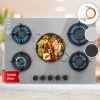 Klarstein Firetale Gas Hob 5-Burner 70 Cm Aluminium Burner Natural Gas/Propane Incl. Hose And Pressure Reducer -Kitchen Appliance Store 97224510 1