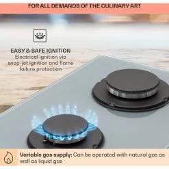 Klarstein Firetale Gas Hob 2-Burner Aluminium Burner Natural Gas/Propane Incl. Hose And Pressure Reducer 11 Klarstein Firetale Gas Hob 2-Burner Aluminium Burner Natural Gas/Propane Incl. Hose And Pressure Reducer -Kitchen Appliance Store 97224695 5