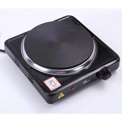 1000 W Hob, Black Ideal Kitchen Hob For Student Accommodation, In The Garden Or At The Campsite, Electric Hob With Infinitely Adjustable Thermostat 7 1000 W Hob, Black Ideal Kitchen Hob For Student Accommodation, In The Garden Or At The Campsite, Electric Hob With Infinitely Adjustable Thermostat - Image 5