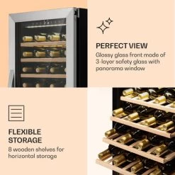 Klarstein Klarstein Vinamour 77 Duo Wine Fridge 191 Litres 5 - 20 °C 2 Cooling Zones -Kitchen Appliance Store 98518474 5